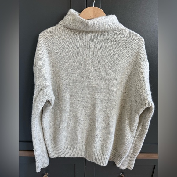 Vince Funnel Neck Wool Blend Flecked Sweater • L - Picture 3 of 6